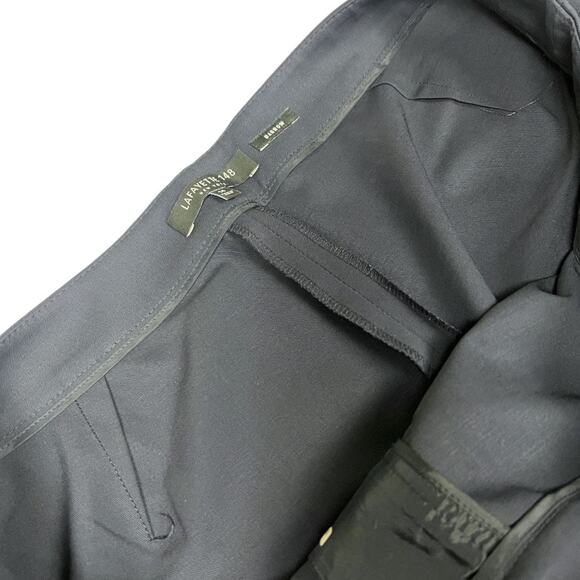 Lafayette 148 Pants Barrow Navy Blue Straight Leg Women's 14 Wool Blend Career - Picture 8 of 9